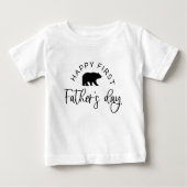 Happy First Fathers Day Bear - Baby T-Shirt (Front)