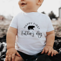 Happy First Fathers Day Bear - Baby T-Shirt