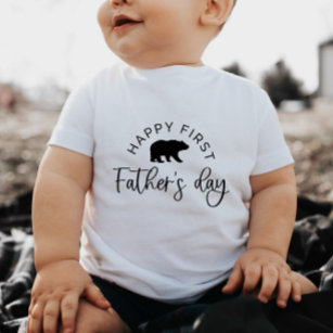Happy First Fathers Day Bear - Baby T-Shirt