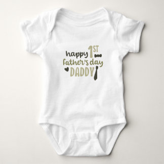 Happy First Father's Day Daddy Baby Bodysuit