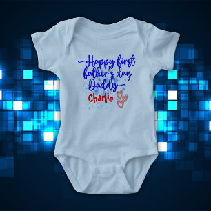 Happy First Father's Day Daddy Baby Bodysuit