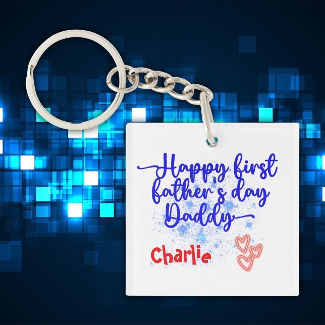 Happy First Father's Day Daddy | Key Ring (Creator Uploaded)