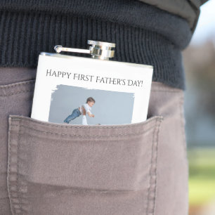 Happy First Father's Day - from Mummy and Baby    Hip Flask