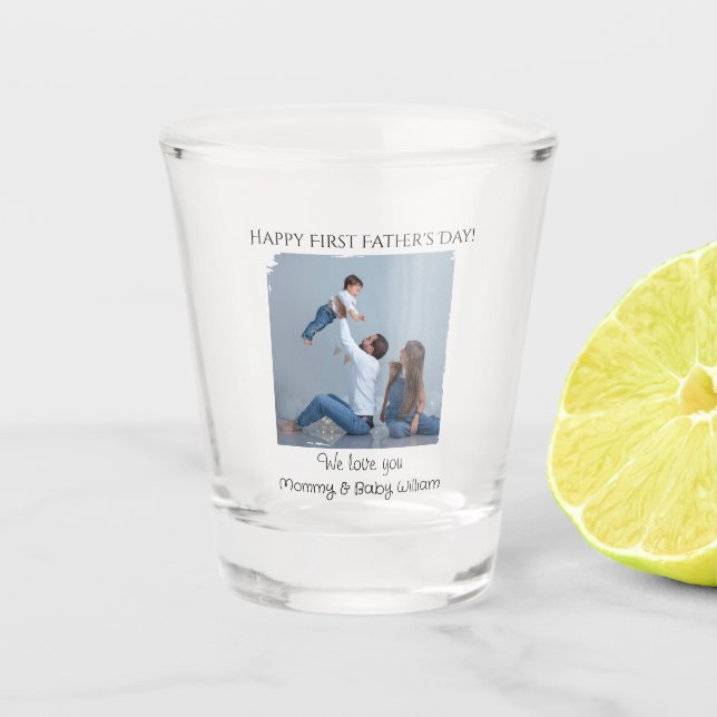 Happy First Father's Day - from Mummy and Baby |  Shot Glass (Front)