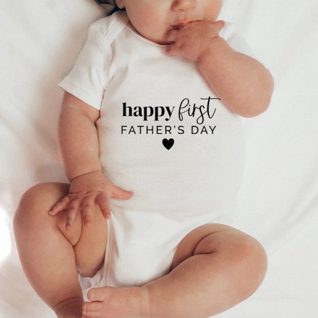 Happy First Fathers Day Heart - Baby Bodysuit (Creator Uploaded)