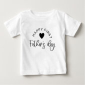 Happy First Fathers Day Heart - Baby T-Shirt (Front)