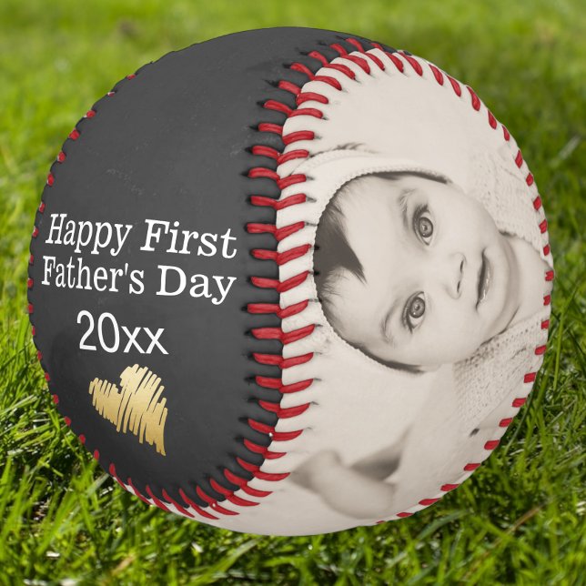 Happy First Fathers Day Personalised Custom Made Softball (Creator Uploaded)