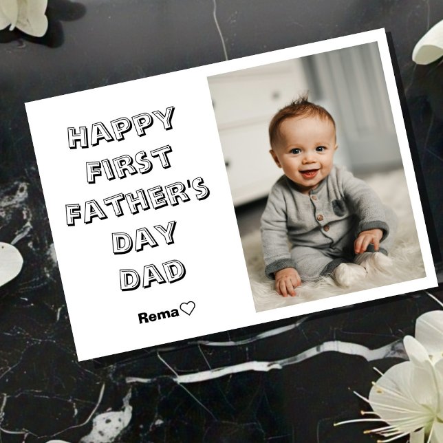 Happy First Father's Day – Personalised Photo Card (Creator Uploaded)