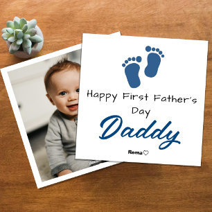Happy First Father's Day – Personalized Photo Card