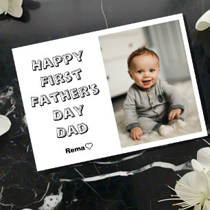 Happy First Father's Day – Personalized Photo Card