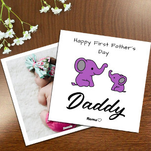 Happy First Father's Day – Personalized Photo Card