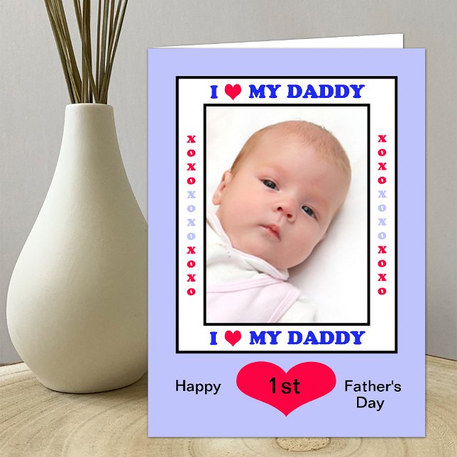 Happy First Fathers Day Photo Card (Creator Uploaded)