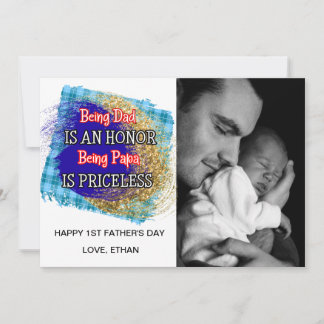 Happy First Father's Day Photo Card