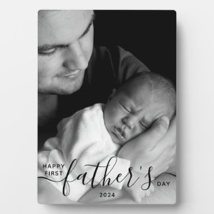 Happy First Father's Day Photo Dad Gift Plaque