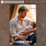 Happy First Father's Day Photo Flexi Magnet<br><div class="desc">Flexible magnet featuring your custom photo. You can customise the "Happy 1st Father's Day" texts and also drag them to another location if you like (according to what your photo needs). Great for Father's Day or his birthday.</div>