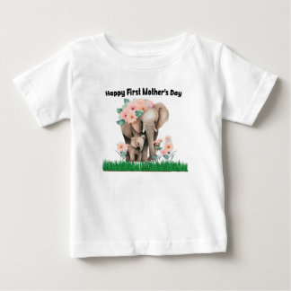 happy first mother day cute elephant  baby T-Shirt