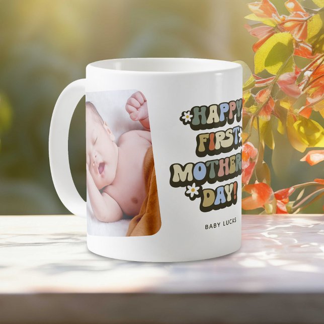 Happy First Mother’s Day Retro Photo Coffee Mug (Creator Uploaded)
