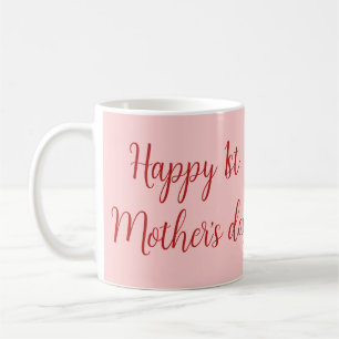 Happy first mothers day add name text mummy heart coffee mug
