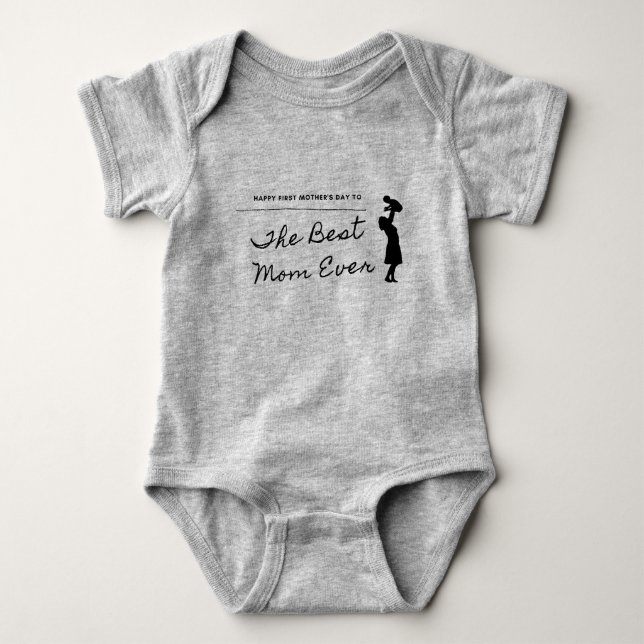 Happy First Mother's Day Baby Bodysuit (Front)