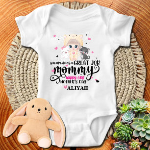 Happy First Mother's Day - Baby Girl  Baby Bodysuit