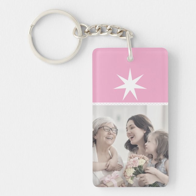 happy first mothers day custom photo key ring (Front)