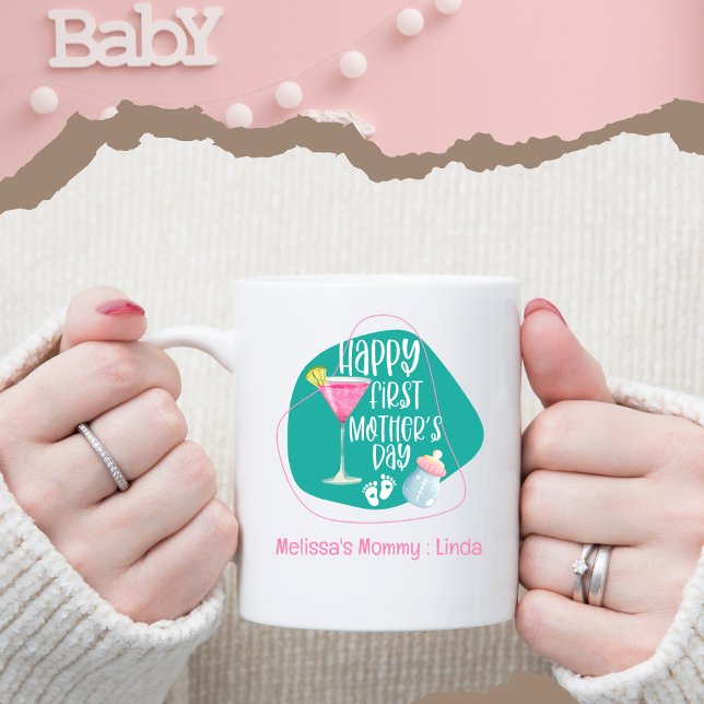 Happy First Mother's Day Cute Elegant  Coffee Mug (Creator Uploaded)