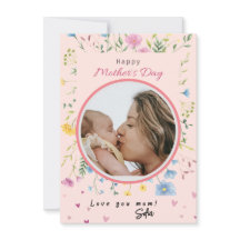 Happy First Mothers Day Cute Modern Flowers Photo