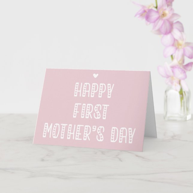 Happy First Mother's Day! Cute Mother's Day Card (Orchid)