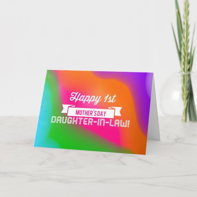 Happy First Mother's Day Daughter-in-law! Card (Front)