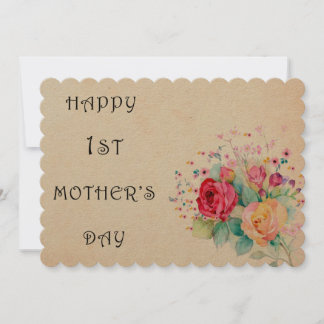 Happy First Mothers Day Flower Card