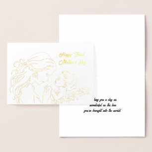 Happy First Mother's Day Foil Card