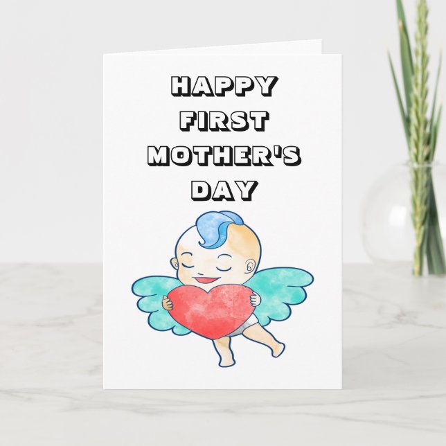 Happy First Mothers Day Holiday Card (Front)
