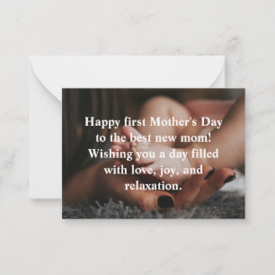  happy first mothers day, holiday photo modern card