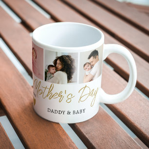 Happy First Mother's Day New Mum Gold 5 Photo  Coffee Mug