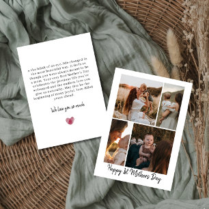 Happy First Mothers Day Photo Collage Card for Mum