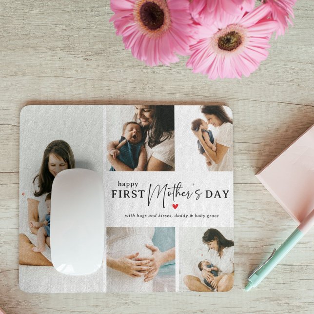 Happy First Mother's Day' Photo Collage Keepsake Mouse Pad (Creator Uploaded)