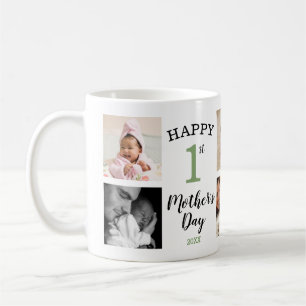 Happy First Mother's Day Sage 8 Photo Collage Coffee Mug