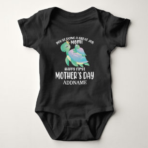 Happy First Mothers Day - Turtles Personalised Baby Bodysuit