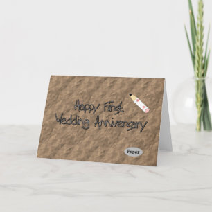 Happy First Wedding Anniversary Card