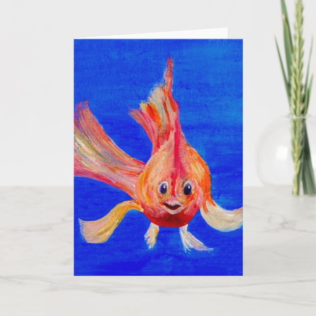 Happy Fish Greeting Card (Front)