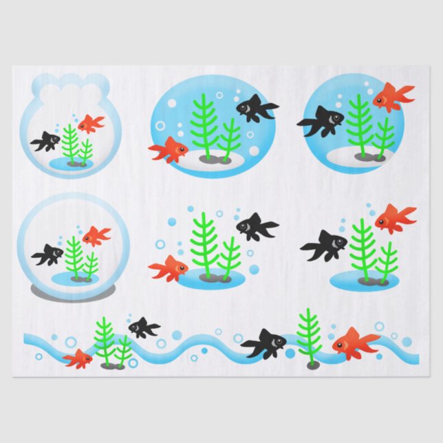 happy fish tissue paper (Front)