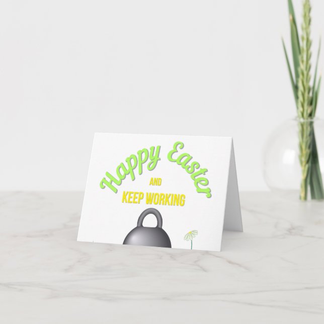 Happy Fitness Easter! Thank You Card (Front)