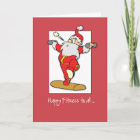 Happy Fitness Exercise Christmas with Santa