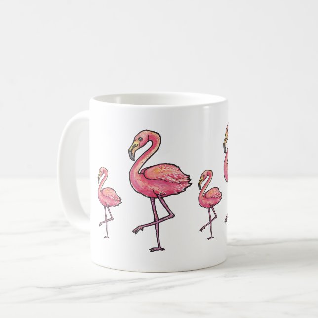 Happy Flamingo Coffee Mug (Front Left)