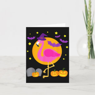 Happy Flamingoween Funny Flamingo Halloween Card
