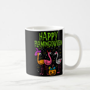 Happy Flamingoween Y Flamingos Funny Halloween Cos Coffee Mug