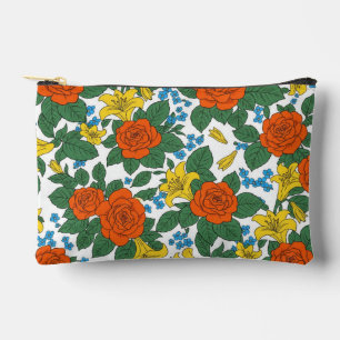 Happy Floral Clear  Accessory Pouch
