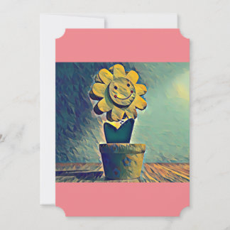 Happy flower #3 thank you card