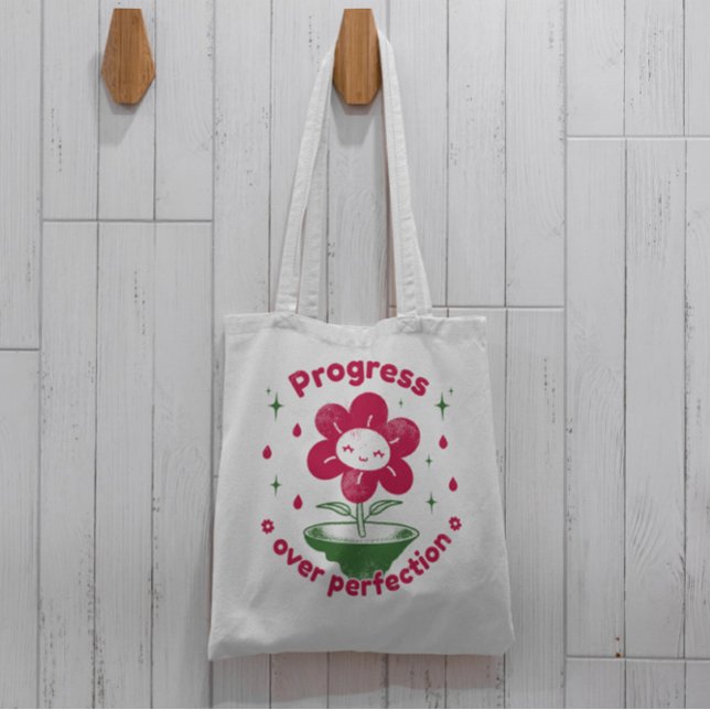 Happy Flower Cartoon Tote Bag   (Creator Uploaded)