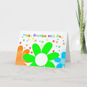 Happy Flower Grandparent's Day Greeting Card